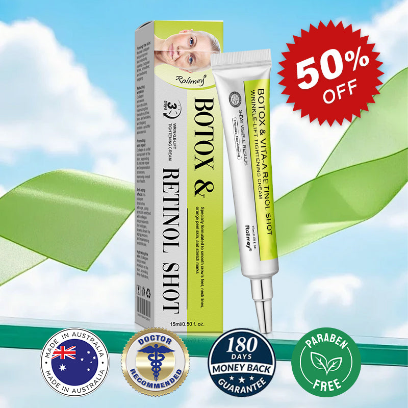 ☘️💎Made and shipped from Australia 💫Rolimey® Botox & Vita-A Retinol Shot Wrinkle-Lift Tightening cream - Last Day Promotion 70% OFF